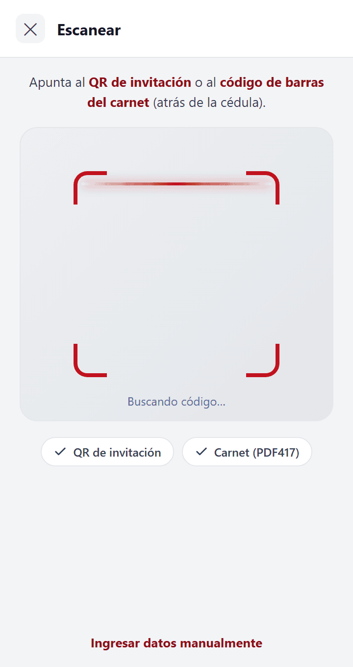 Escanear QR o cédula — Conserje SafeAccess